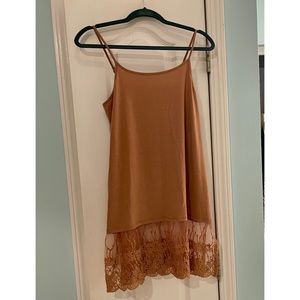 Peek-Boo Lace-Bottom Layering Tank